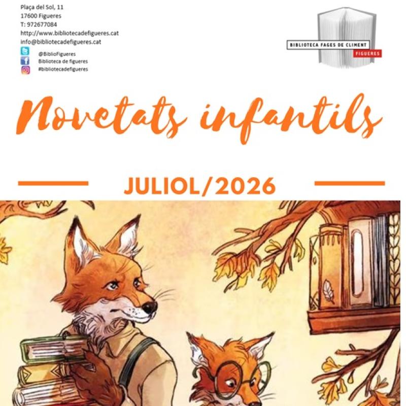 Novetats Sala Infantil - Juliol 2026